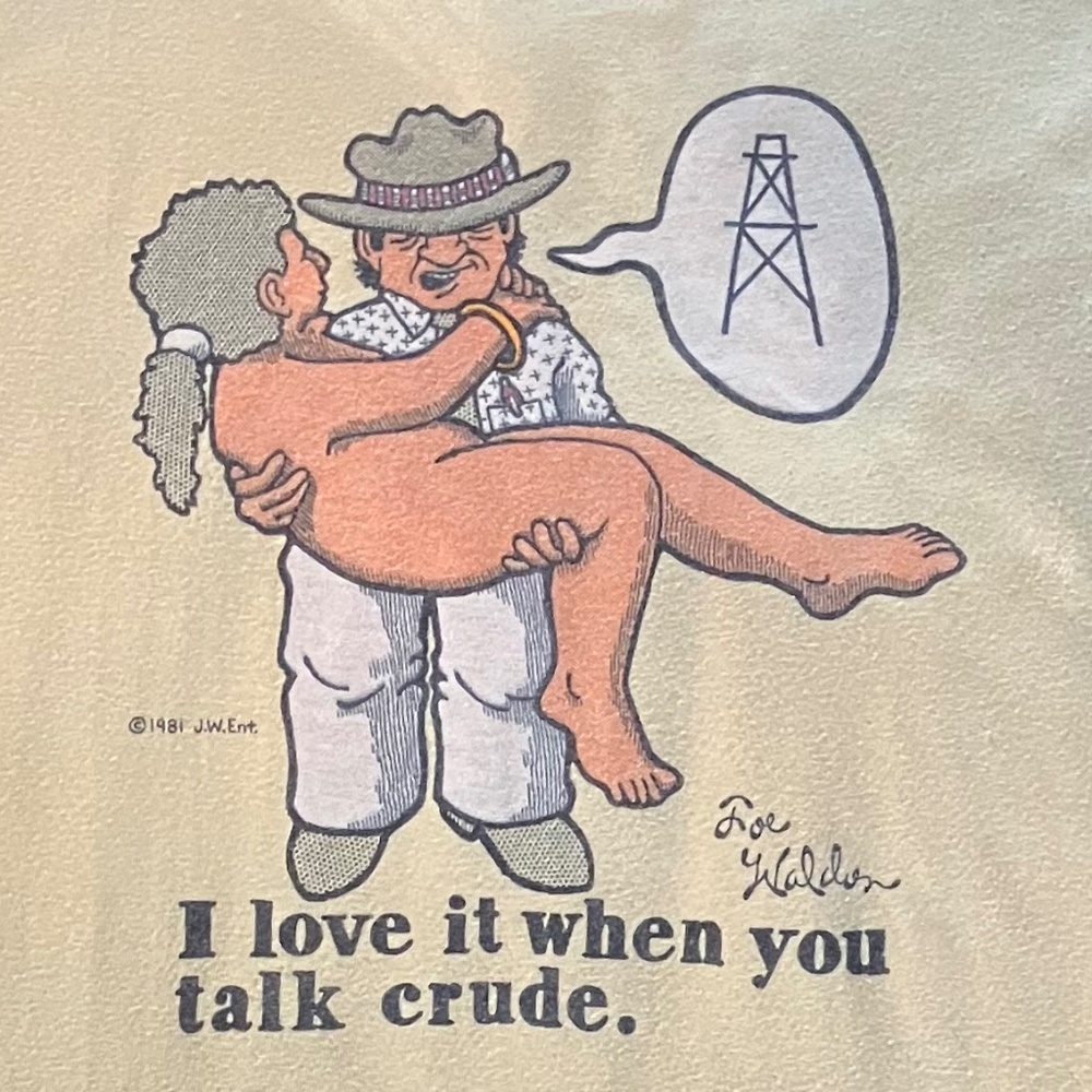 Unisex Oil and Gas Novelty Crude Rig Tee from the Casper Hilton